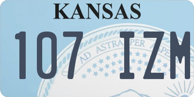 KS license plate 107IZM