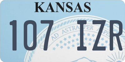 KS license plate 107IZR