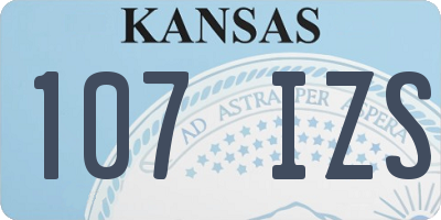 KS license plate 107IZS