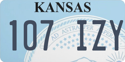 KS license plate 107IZY
