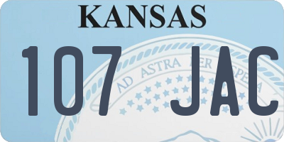 KS license plate 107JAC