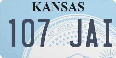 KS license plate 107JAI