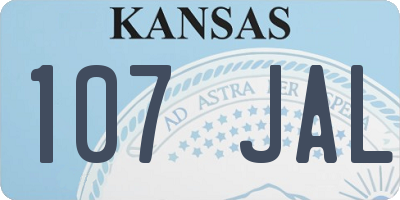 KS license plate 107JAL