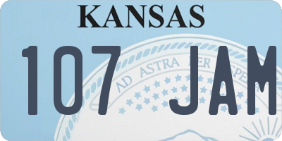 KS license plate 107JAM