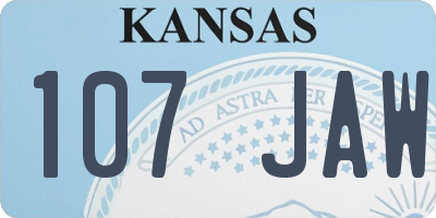 KS license plate 107JAW