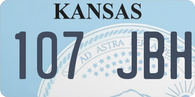 KS license plate 107JBH