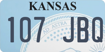 KS license plate 107JBQ