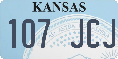 KS license plate 107JCJ