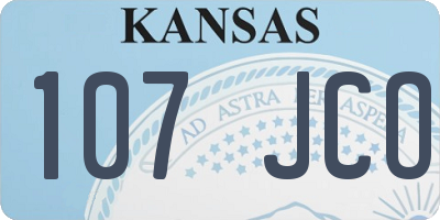 KS license plate 107JCO