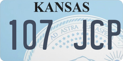 KS license plate 107JCP