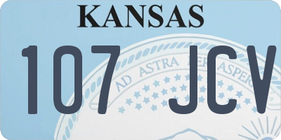 KS license plate 107JCV
