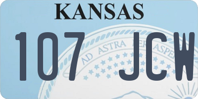 KS license plate 107JCW