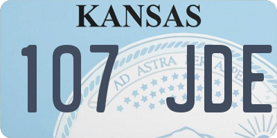 KS license plate 107JDE