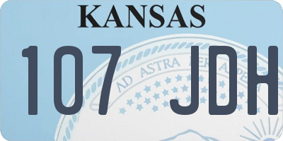 KS license plate 107JDH