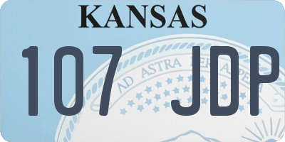 KS license plate 107JDP