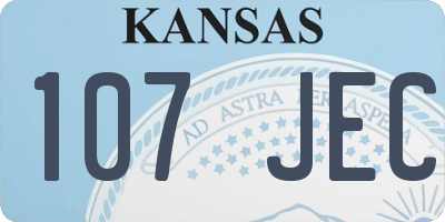 KS license plate 107JEC