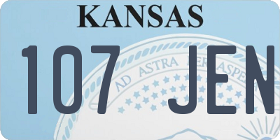 KS license plate 107JEN