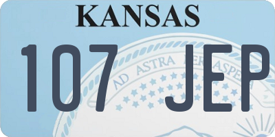 KS license plate 107JEP