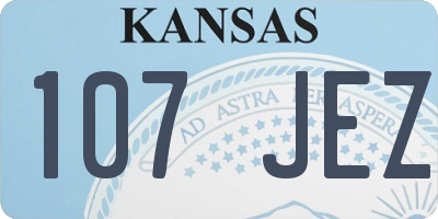 KS license plate 107JEZ