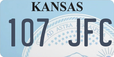 KS license plate 107JFC