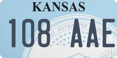 KS license plate 108AAE