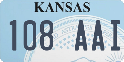 KS license plate 108AAI