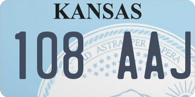 KS license plate 108AAJ