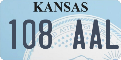 KS license plate 108AAL