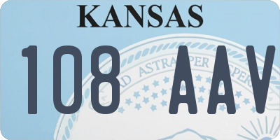 KS license plate 108AAV