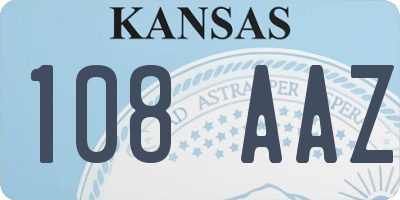 KS license plate 108AAZ