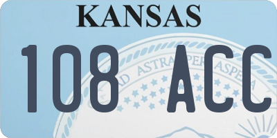 KS license plate 108ACC