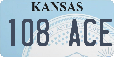 KS license plate 108ACE