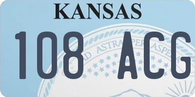 KS license plate 108ACG