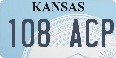 KS license plate 108ACP