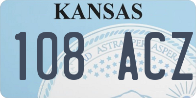 KS license plate 108ACZ