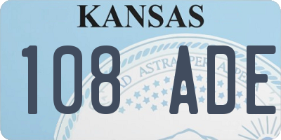 KS license plate 108ADE