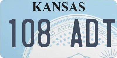 KS license plate 108ADT