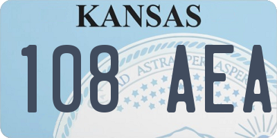 KS license plate 108AEA