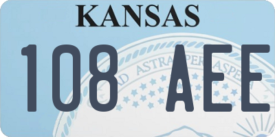 KS license plate 108AEE