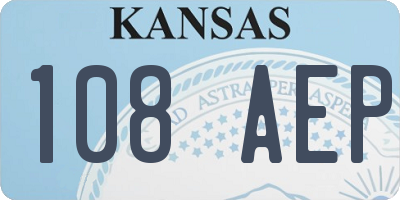 KS license plate 108AEP