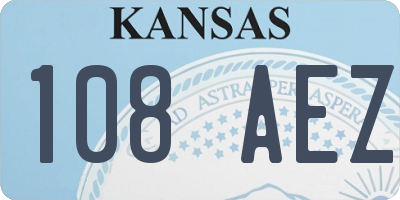 KS license plate 108AEZ