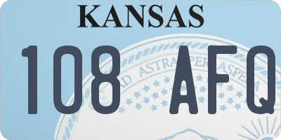 KS license plate 108AFQ