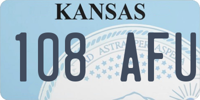 KS license plate 108AFU