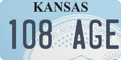 KS license plate 108AGE