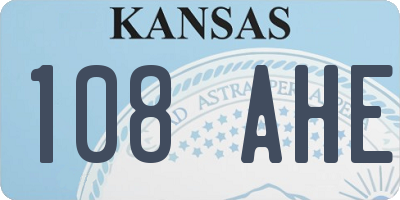 KS license plate 108AHE