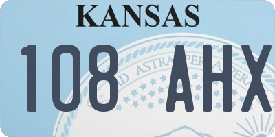 KS license plate 108AHX