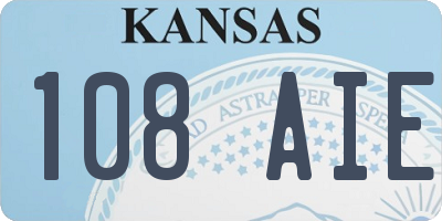 KS license plate 108AIE
