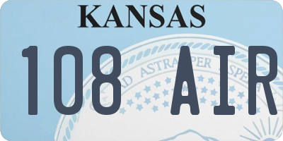 KS license plate 108AIR