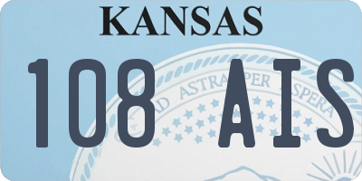KS license plate 108AIS