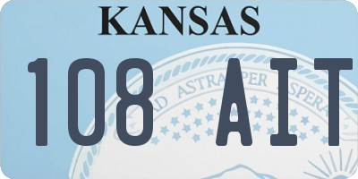 KS license plate 108AIT